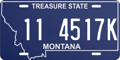 MT license plate 114517K