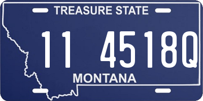 MT license plate 114518Q