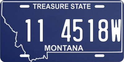 MT license plate 114518W