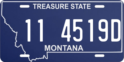 MT license plate 114519D