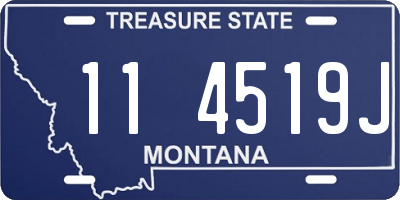 MT license plate 114519J