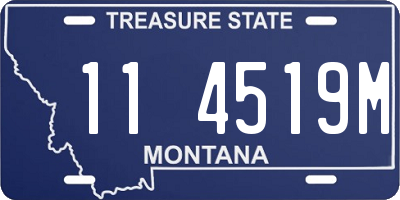 MT license plate 114519M