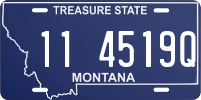 MT license plate 114519Q