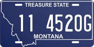 MT license plate 114520G