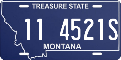 MT license plate 114521S