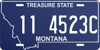 MT license plate 114523C