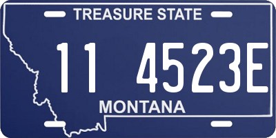 MT license plate 114523E