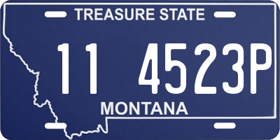 MT license plate 114523P
