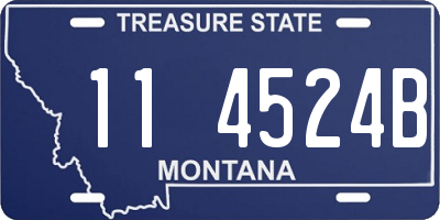 MT license plate 114524B