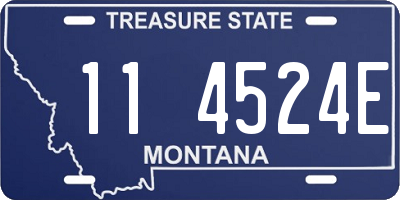 MT license plate 114524E