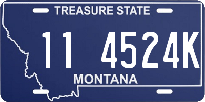 MT license plate 114524K