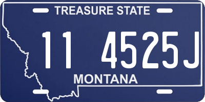 MT license plate 114525J