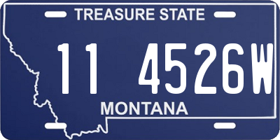 MT license plate 114526W