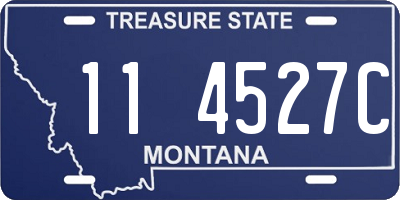 MT license plate 114527C