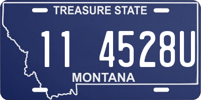 MT license plate 114528U