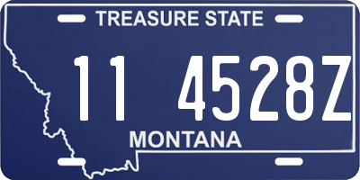 MT license plate 114528Z