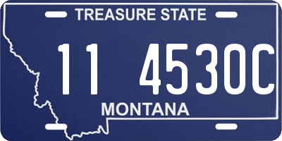 MT license plate 114530C