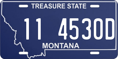 MT license plate 114530D