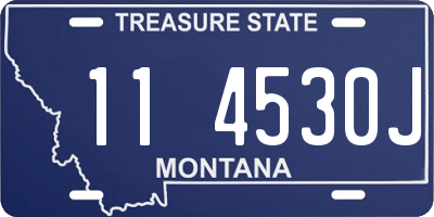 MT license plate 114530J