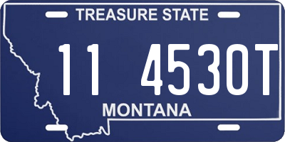 MT license plate 114530T