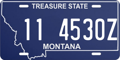 MT license plate 114530Z