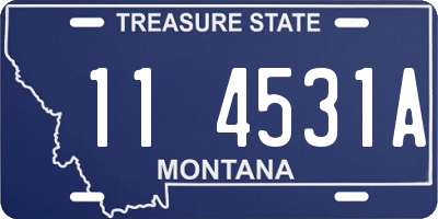 MT license plate 114531A