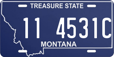 MT license plate 114531C