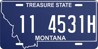 MT license plate 114531H