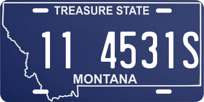 MT license plate 114531S