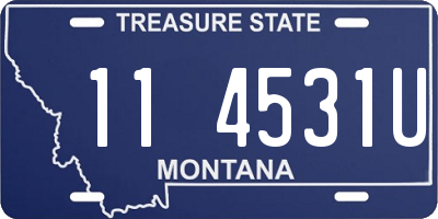 MT license plate 114531U