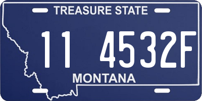 MT license plate 114532F