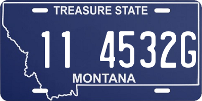 MT license plate 114532G