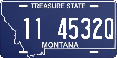 MT license plate 114532Q