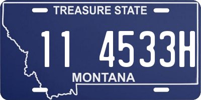 MT license plate 114533H