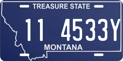 MT license plate 114533Y