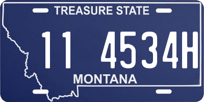 MT license plate 114534H