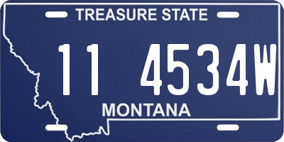 MT license plate 114534W