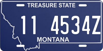 MT license plate 114534Z