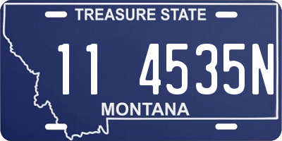 MT license plate 114535N