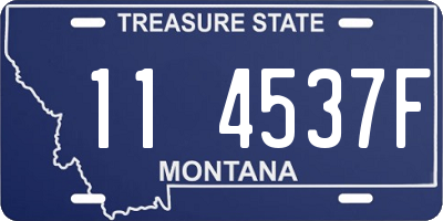 MT license plate 114537F