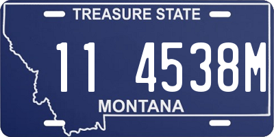 MT license plate 114538M