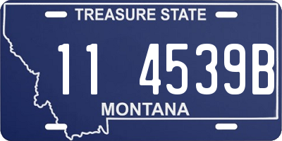 MT license plate 114539B