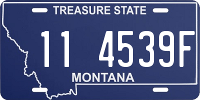 MT license plate 114539F