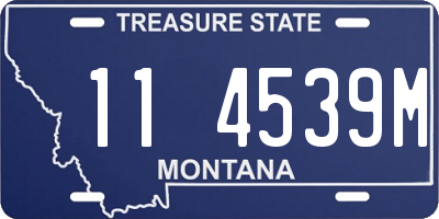 MT license plate 114539M