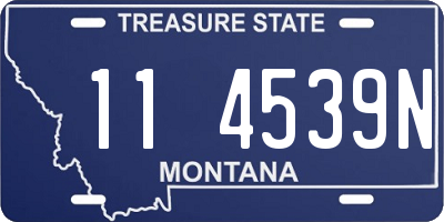 MT license plate 114539N