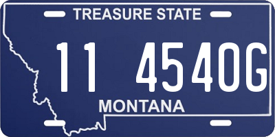 MT license plate 114540G