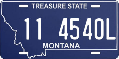 MT license plate 114540L