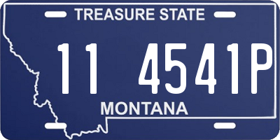 MT license plate 114541P