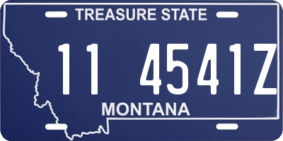 MT license plate 114541Z