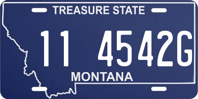 MT license plate 114542G